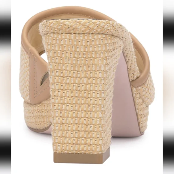 Jessica Simpson Natural Elyzza Leather Sandal, 9.5 - Picture 4 of 7